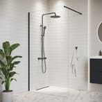 Douchewand Florida 140 x 200 cm Zwart – Inloopdouche 8 mm, Verzenden, Nieuw