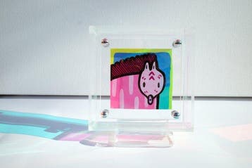 Kev Munday - Zig-Zag-Zebra - Framed Post-it Note