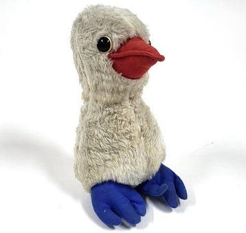 Vintage pluchen ooievaar knuffel, ca. 25 cm, Verzenden, Nieuw