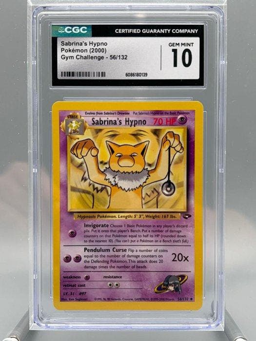 Pokémon Graded card - Sabrinas Hypno - CGC 10 - WOTC - Gym, Hobby en Vrije tijd, Verzamelkaartspellen | Pokémon