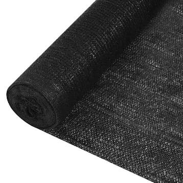 vidaXL Privacynet 195 g/m² 1,5x25 m HDPE zwart, Verzenden, Nieuw