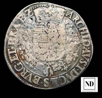 Spaanse Nederlanden. Albrecht en Isabella. Ducatone Amberes