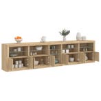 vidaXL Dressoir met LED-verlichting 283x37x67 cm sonoma, Verzenden