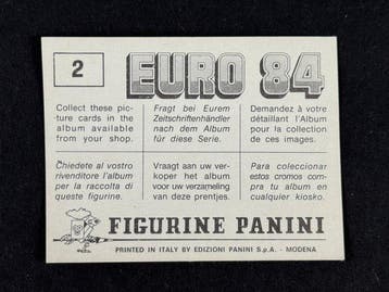 1984 Panini #2 Euro 84 - Logo - 1 Sticker - Near Mint (NM)