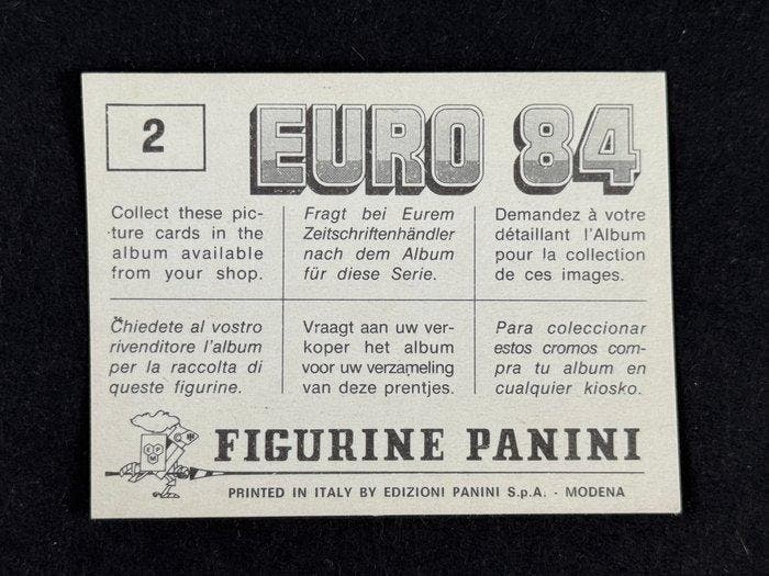 1984 Panini #2 Euro 84 - Logo - 1 Sticker - Near Mint (NM), Collections, Autocollants