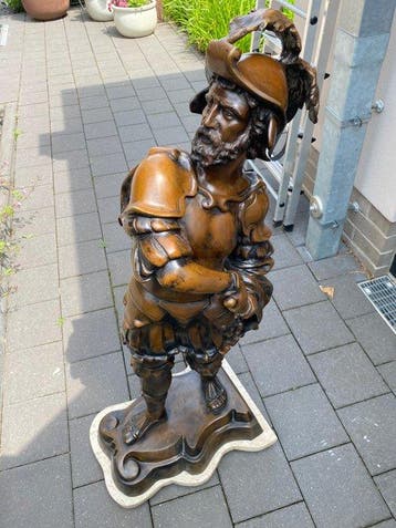 Richard Morris Hunt - Figuur - 2 x Conquistador (2) - Brons, Antiek en Kunst, Antiek | Keramiek en Aardewerk