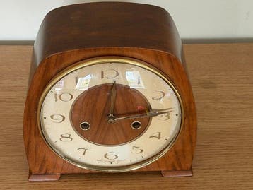 Klok - Hout, Messing - 1970-1980, Antiek en Kunst