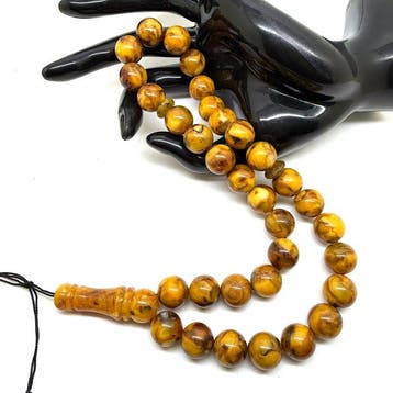 Baltisch amber tesbih gebedsketting, rozenkrans, ronde