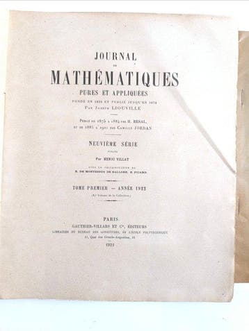 Journal de Mathématiques Pures et Appliquées - [Relativité