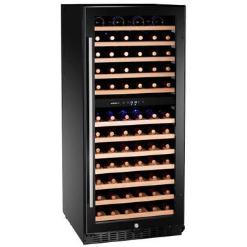 Wijnkoelkast | 265L (124x 75cl) | Zwart | 2 Zones |, Verzenden, Nieuw in verpakking