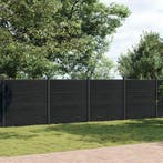vidaXL Schuttingpaneel 1218x186 cm HKC grijs, Verzenden, Nieuw