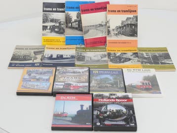 Boek- en DVD-set trams en tramlijnen Nederland (10 boeken..., Ophalen of Verzenden