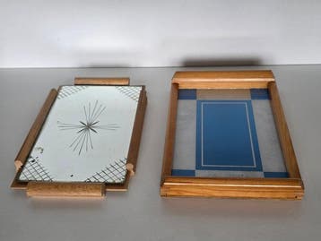 Tace szklane Rufra Wasungen DDR zestaw 2 szt. z wpywami Art, Antiek en Kunst