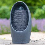 Fontein met lichteffect en draaiende bol - 32 x 27 x 60 cm, Tuin en Terras, Verzenden, Nieuw