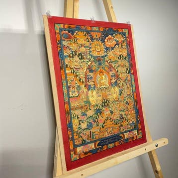 Thangka Story of Buddha - Painting of Tibetan Tradition -, Antiek en Kunst