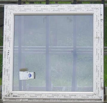 pvc raam , chassis ,venster , kozijn 117 x 115 wit, 75 tot 150 cm, Kunststof, Raamkozijn, Nieuw