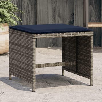 vidaXL Tuinkrukken 4 st met kussens 40x40x35 cm poly rattan, Verzenden, Nieuw
