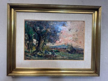 Guido Casciaro (1900-1963) - Tramonto in campagna
