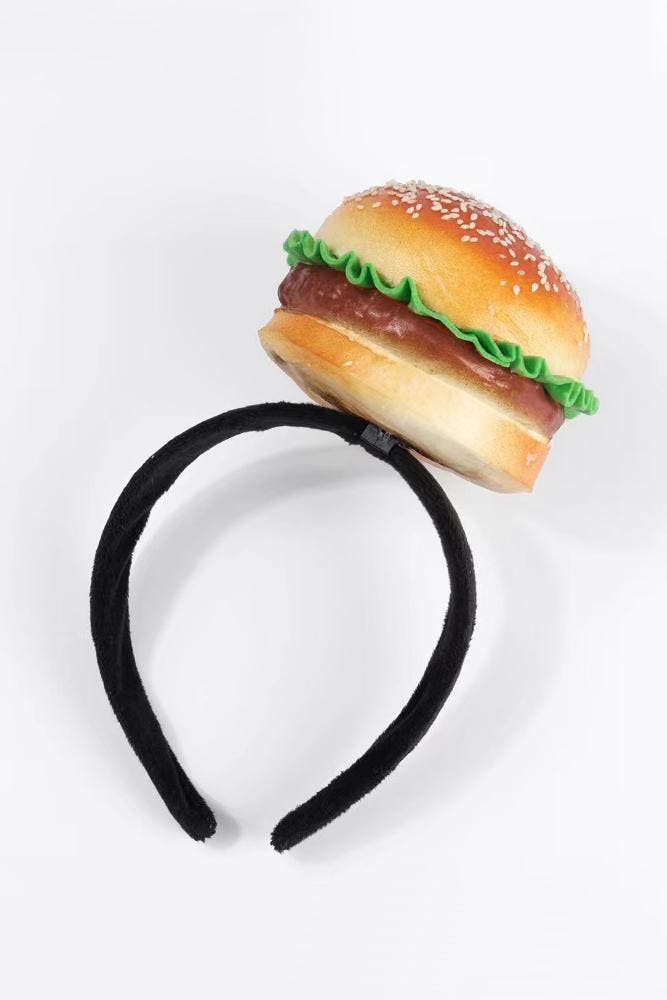 Haarband Hamburger Diadeem Burger Broodje Cheeseburger Schui, Kleding | Dames, Carnavalskleding en Feestkleding, Nieuw, Ophalen of Verzenden
