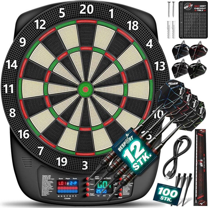 Elektrisch Dartbord - Met 12 darts - Dartboard - RE:SPORT •, Sports & Fitness, Fléchettes, Envoi