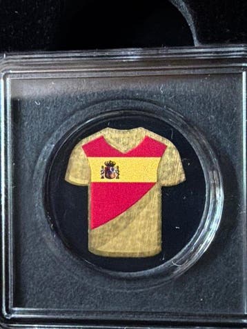 Tsjaad. 3000 Francs Trikot Spanien Colorized 1/1000 oz