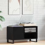 vidaXL Platenkast met plank Zwart Eiken 85 x 38 x 48 cm, Verzenden, Nieuw
