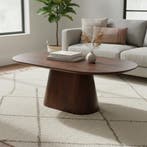 Salontafel Mangohout Mick Capsule Bruin 120 cm, Maison & Meubles, Verzenden