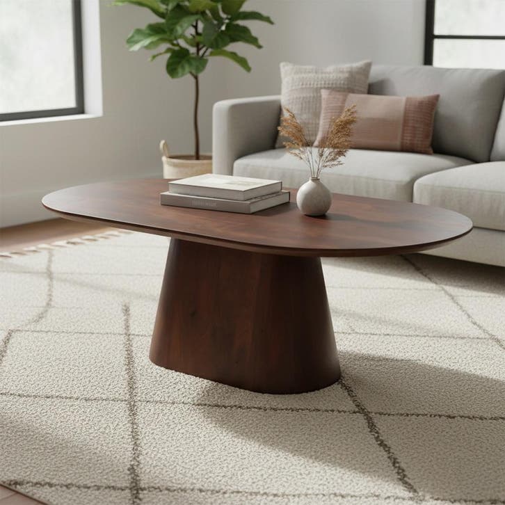 Salontafel Mangohout Mick Capsule Bruin 120 cm, Maison & Meubles, Tables | Tables de salon, Envoi