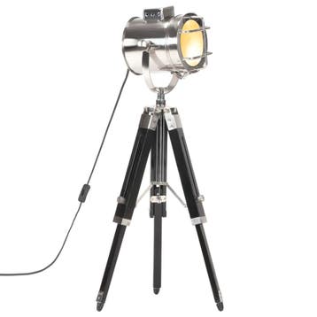vidaXL Vloerlamp driepoot 69 cm massief mangohout zwart, Verzenden