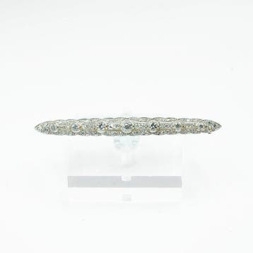 Broche - 18 karaat Geel goud, Platina Diamant (Natuurlijk)