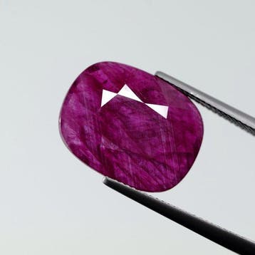 1 pcs Rood Robijn - 12.09 ct - Lotus Gemology, Nieuw