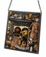 Renaissance Glas-in-loodraam - 1950-1960 - “De Distillateur”, Antiek en Kunst