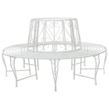 vidaXL Boom Bank 8-Aantal zitplaatsen Ø 160 x 89 cm Staal, Verzenden