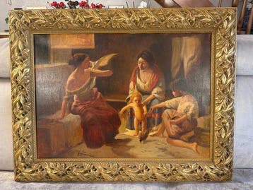 Giovanni Picucci (1939) - Scena dinterno con maternità e