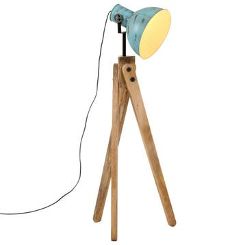 vidaXL Vloerlamp 25 W E27 45x45x120 cm verweerd blauw, Verzenden, Nieuw