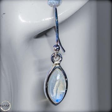 Maansteen-oorbellen van 925 zilver – Elegante oorhangers met