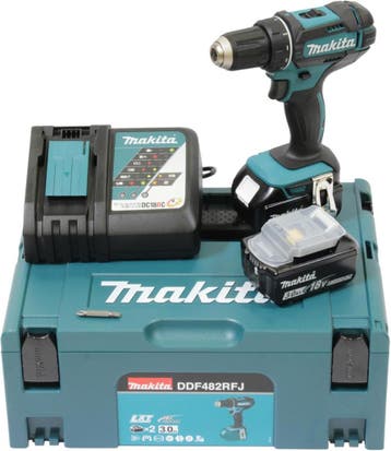 Makita Accuboor 18V Set (2x accu) - Tweede kansje, OP = OP, Verzenden, Gebruikt, Boor- en Schroefmachine