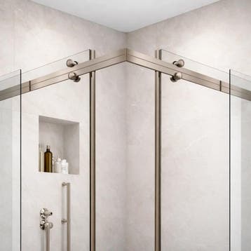 Verona schuifdeurrail voor douche - Hoek - RVS, Verzenden, Nieuw