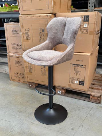 Luxe Verstelbare Design Barstoel – Beige en Groen – NIEUW, Huis en Inrichting, Overige kleuren, Nieuw, Ophalen of Verzenden, Eén