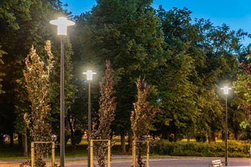 ROSA ELBA 38W rond zwart led armatuur voor straat en parkver, Verzenden
