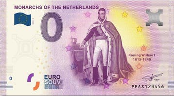 Nederland. 0 Euro Banknote 2020 Vorsten van Nederland
