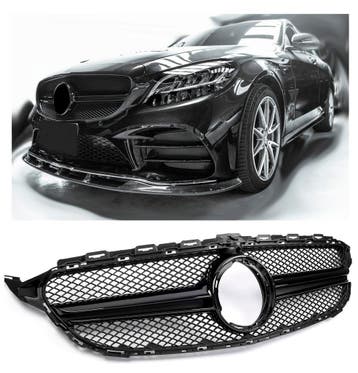 Grille passend voor Mercedes W205 2018-2021 360°, Verzenden