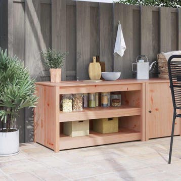 vidaXL Keuken Kast MEPPEL Bruin Eiken 106 x 55 x 64 cm, Huis en Inrichting, Verzenden, Nieuw