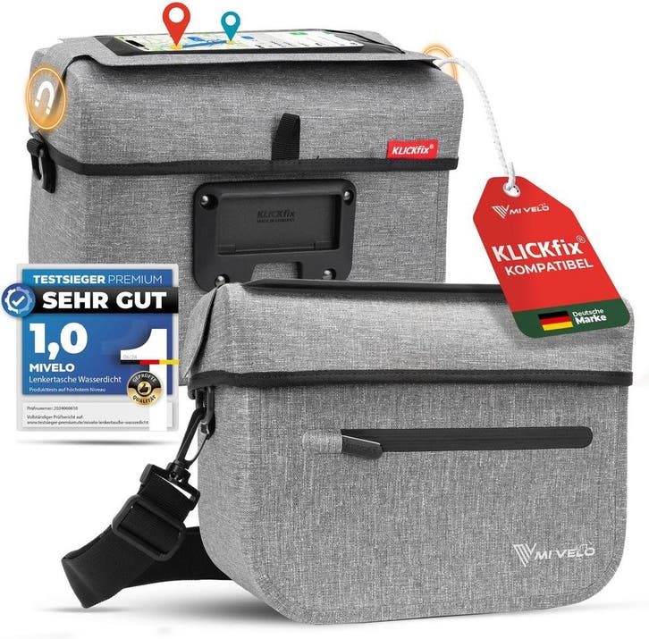 2dekans | MIVELO Kinderstuurtas KLICKfix – Waterdicht –, Fietsen en Brommers, Fietsaccessoires | Fietstassen, Ophalen of Verzenden