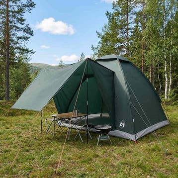 vidaXL Kamperen tent 2-persoons Leger Groen Polyester en, Verzenden, Nieuw