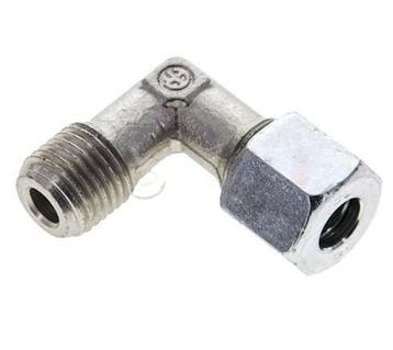 Coude 90 degrés en acier galvanisé 1/4 NPT mâle x 8L, Verzenden