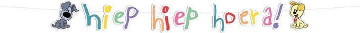 Woezel En Pip Letterslinger 2m, Hobby en Vrije tijd, Feestartikelen, Nieuw, Verzenden