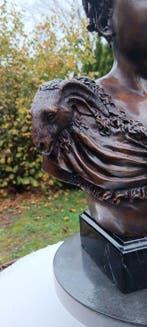 sculptuur, bronzen buste julius ceasar - 39 cm - Gepatineerd, Antiquités & Art