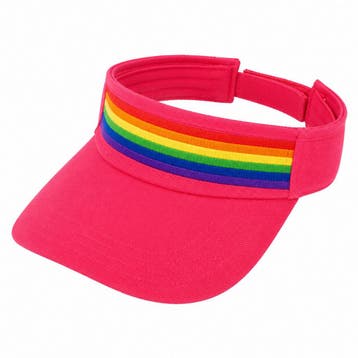 Zonneklep Verstelbaar – Regenboog – Fuchsia Roze, Kleding | Dames, Hoeden en Petten, Nieuw