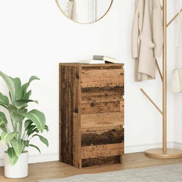 vidaXL Dressoir 37,5x35x76 cm bewerkt hout oud houtkleurig, Huis en Inrichting, Kasten | Dressoirs, Verzenden, Nieuw